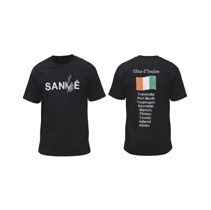 T-Shirt noir Côte d'Ivoire
